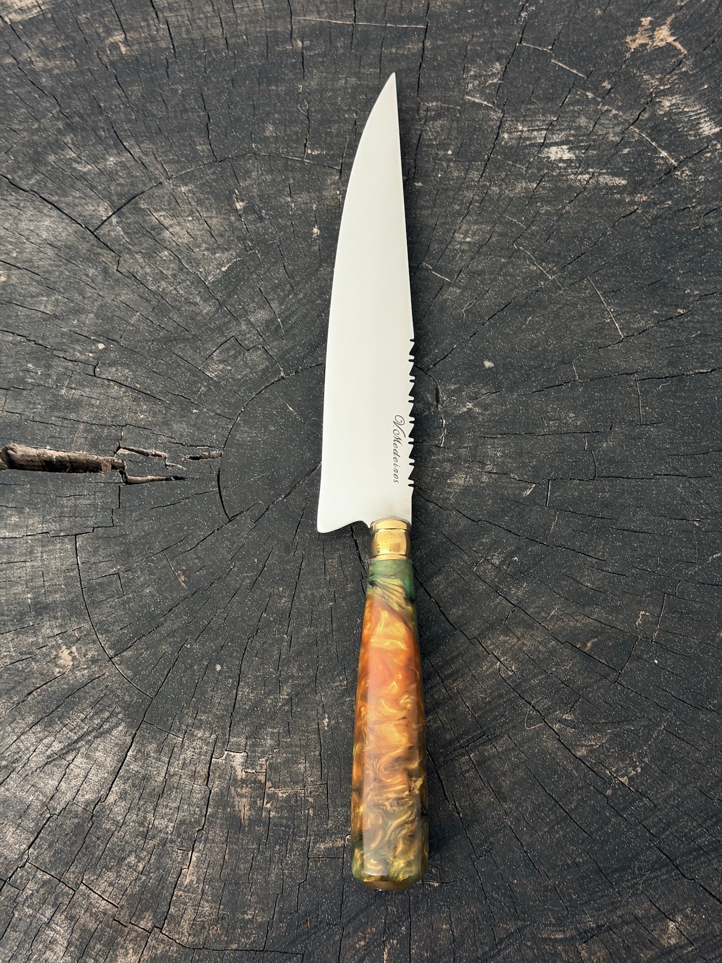 8" Chef Knife, Custom Block, SS420 - 200mm