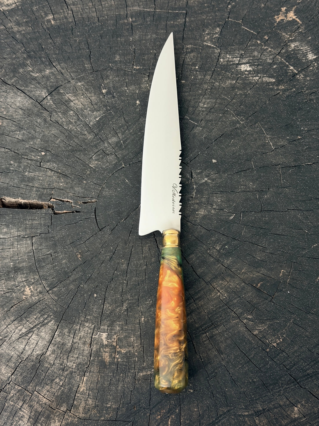8" Chef Knife, Custom Block, SS420 - 200mm