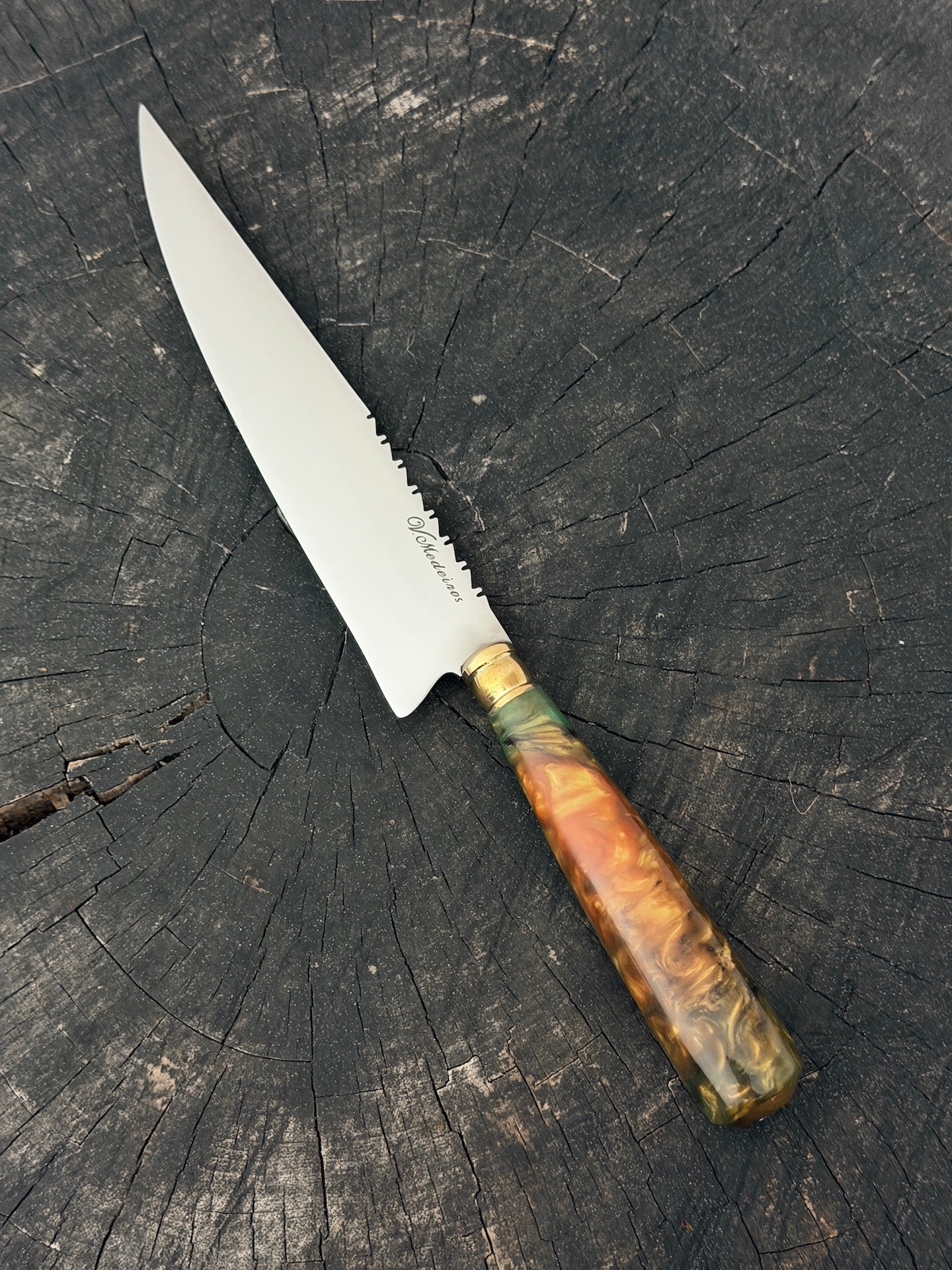 8" Chef Knife, Custom Block, SS420 - 200mm