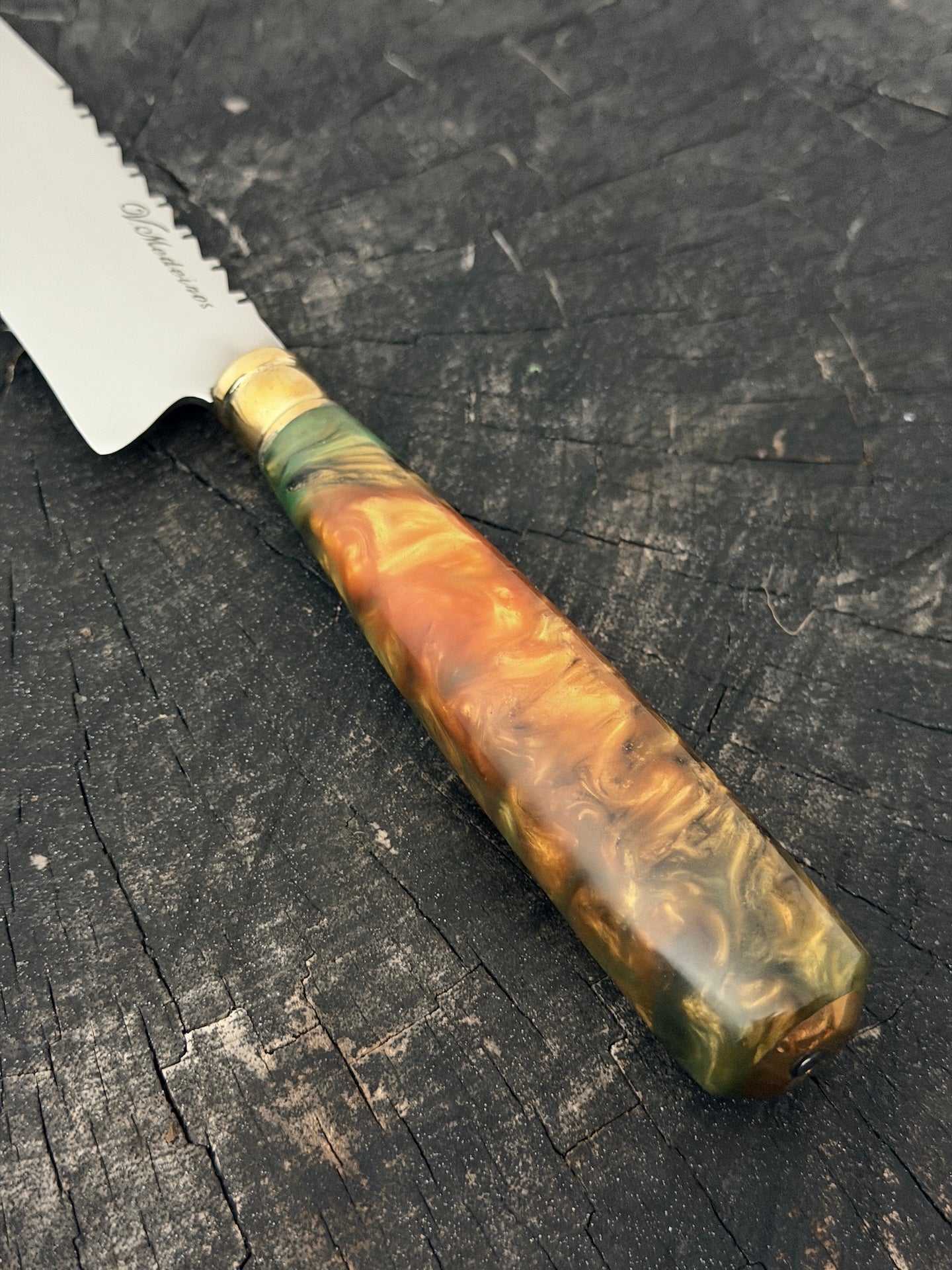 8" Chef Knife, Custom Block, SS420 - 200mm
