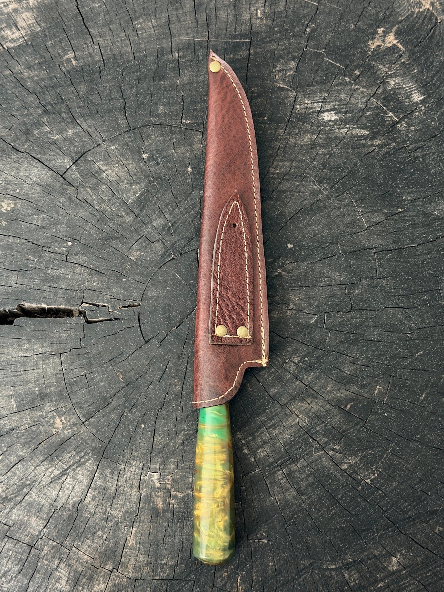 8" Chef Knife, Custom Block, SS420 - 200mm