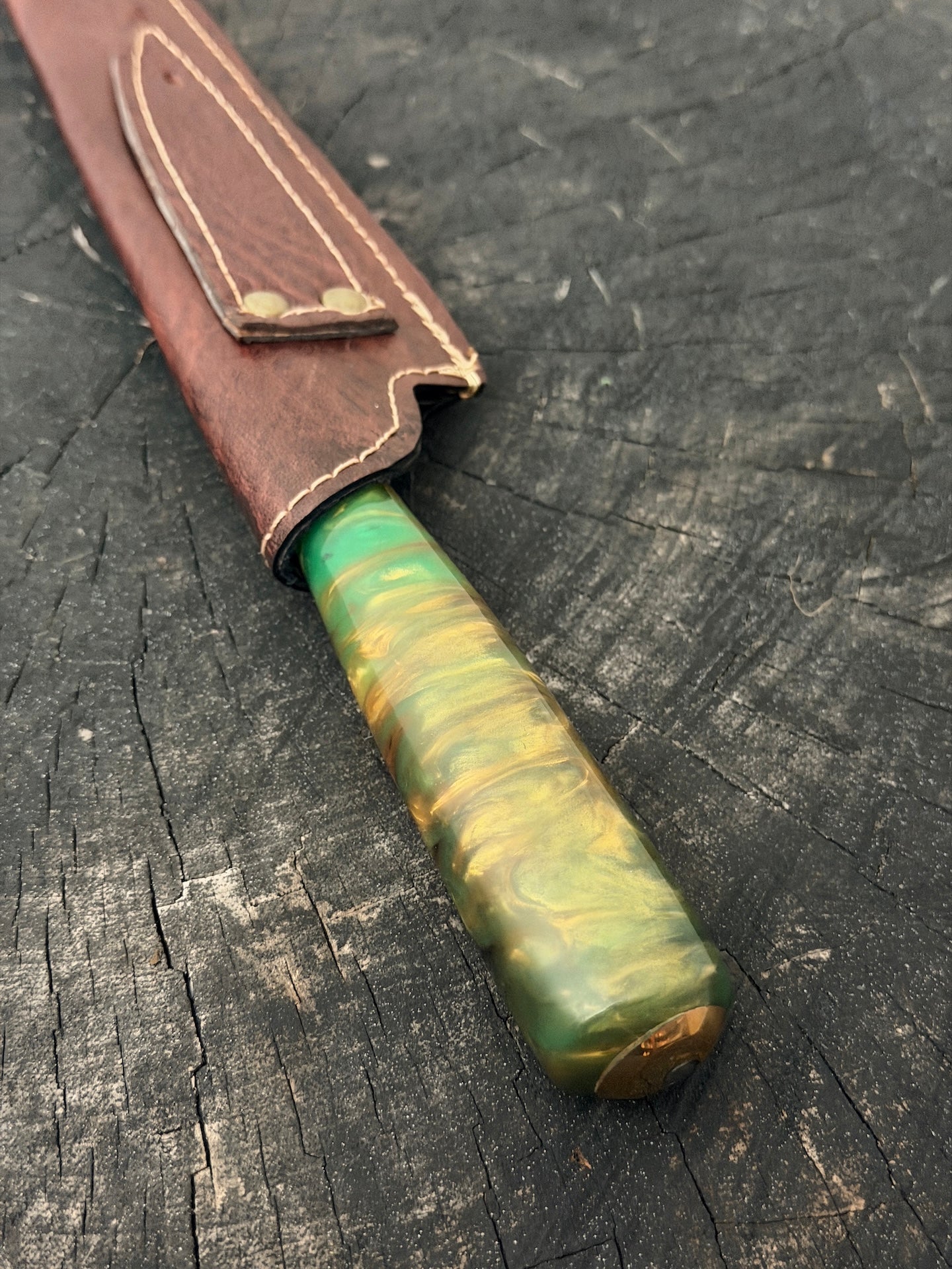 8" Chef Knife, Custom Block, SS420 - 200mm