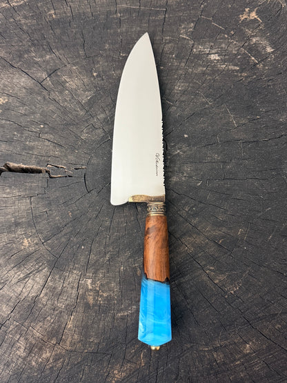 8" Picanha Chef Knife, Hybrid Custom Block, SS440 - 200mm
