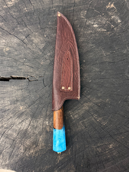 8" Picanha Chef Knife, Hybrid Custom Block, SS440 - 200mm