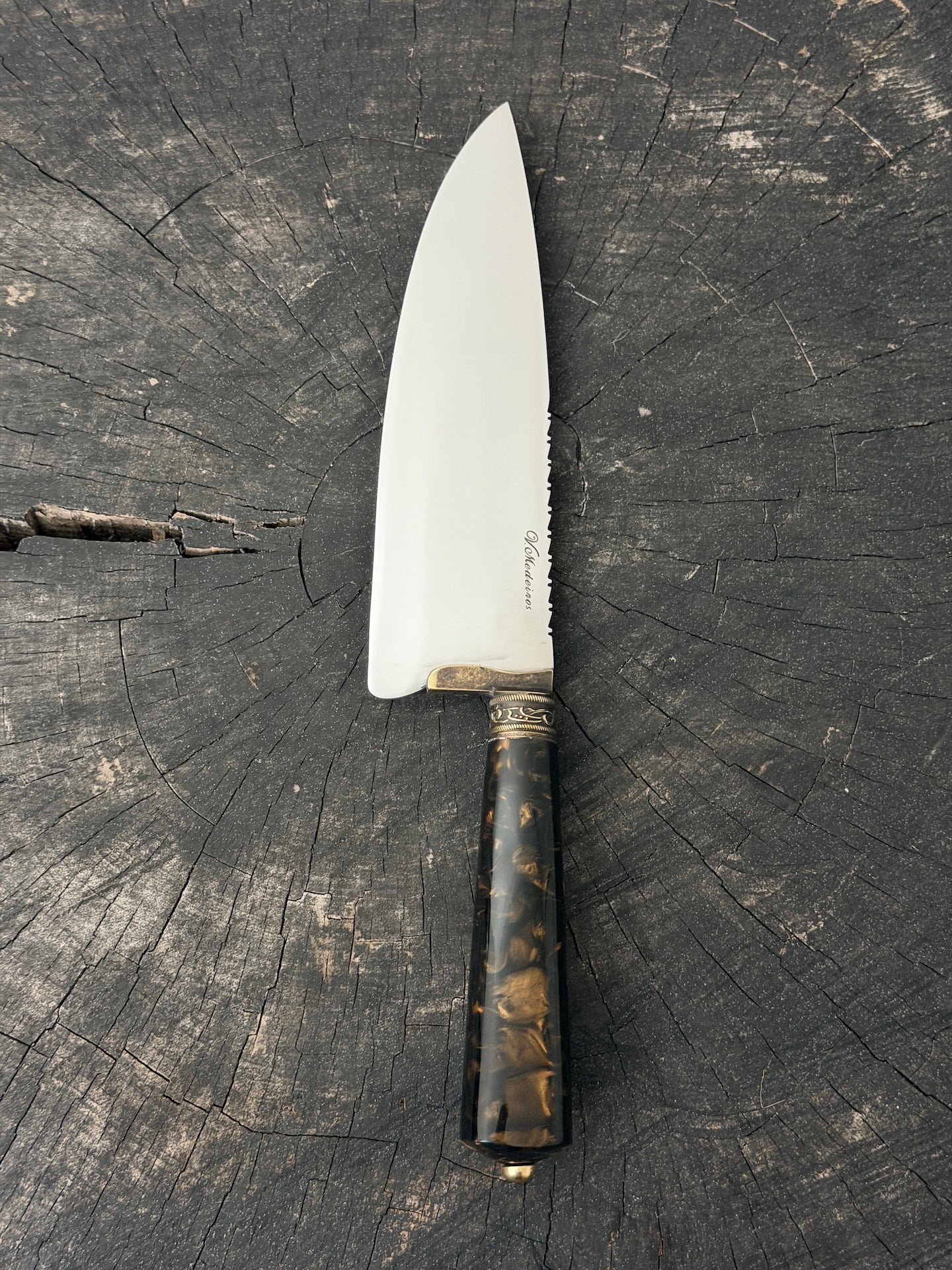 8" Picanha Chef Knife, Predator Custom Block, SS440 - 200mm