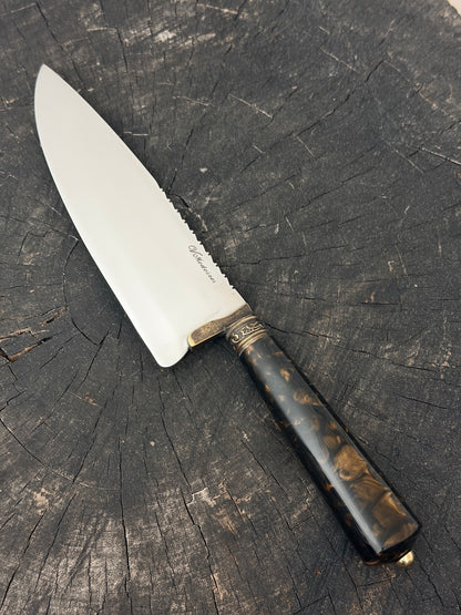 8" Picanha Chef Knife, Predator Custom Block, SS440 - 200mm