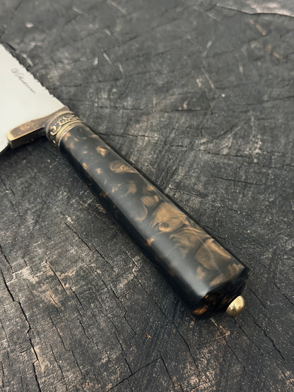 8" Picanha Chef Knife, Predator Custom Block, SS440 - 200mm