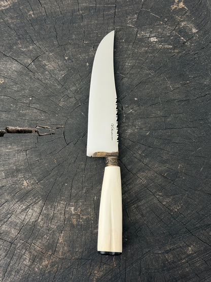 8" Artisan Knife, Ostrich Bone, SS440 - 190mm