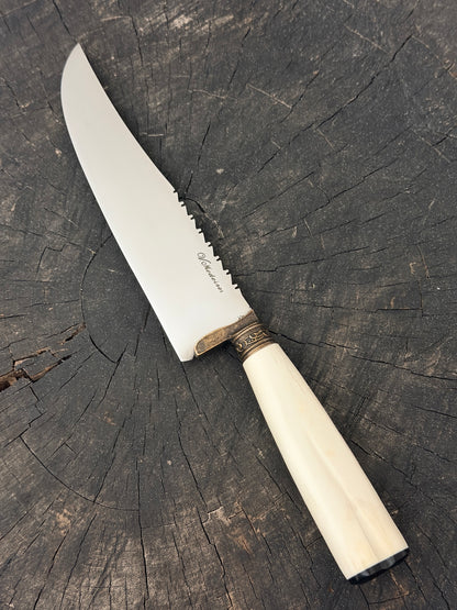 8" Artisan Knife, Ostrich Bone, SS440 - 190mm