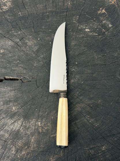 8" Artisan Knife, Ostrich Bone, SS440 - 190mm
