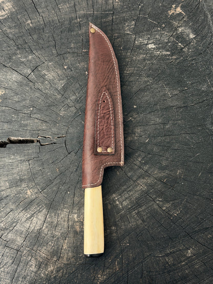 8" Artisan Knife, Ostrich Bone, SS440 - 190mm