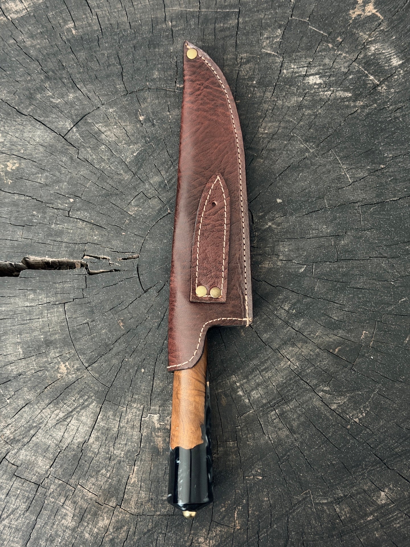 8" Artisan Knife, Hybrid Custom Block, SS440 - 200mm