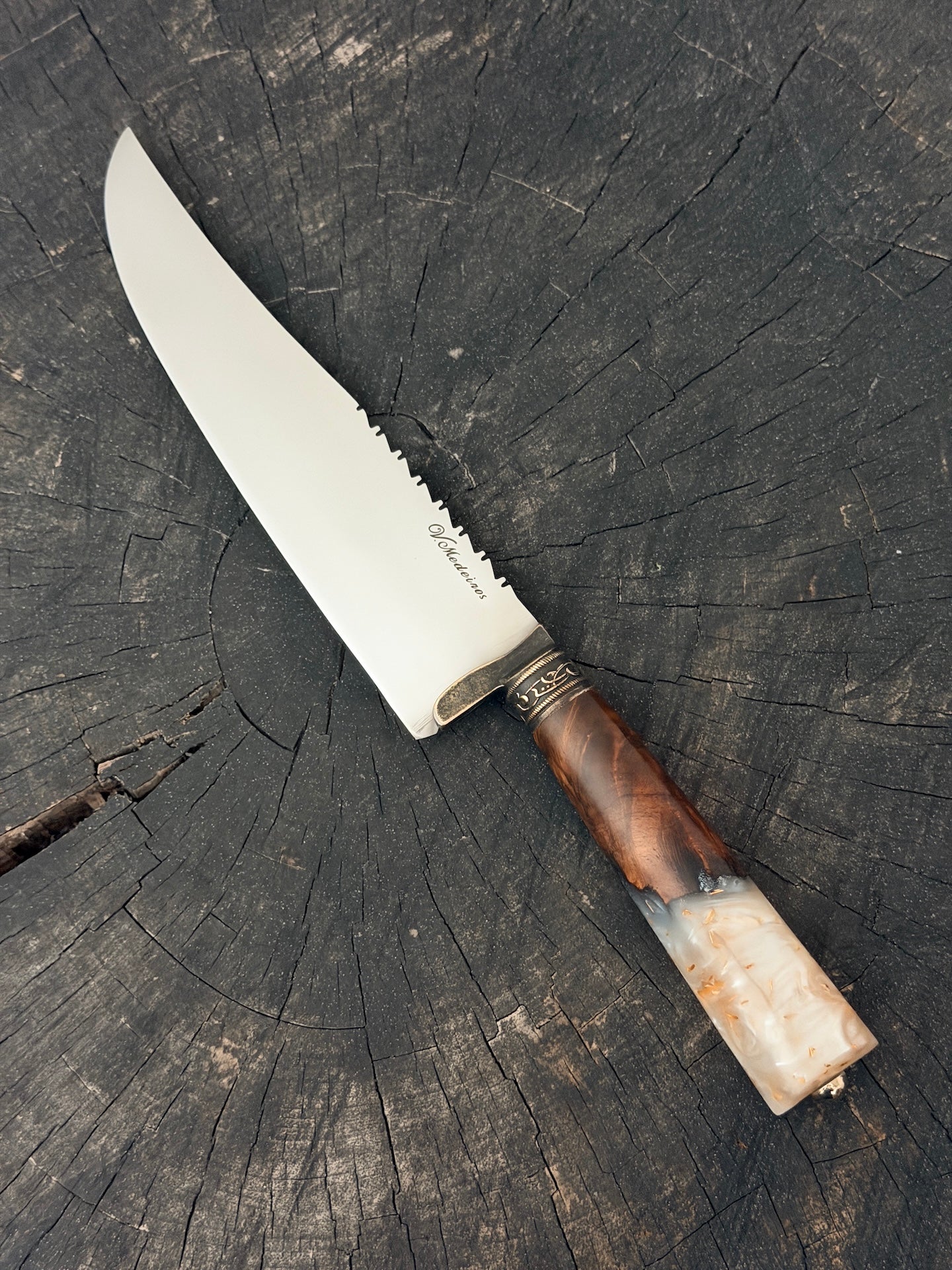 8" Artisan Knife, Hybrid Custom Block, SS440 - 200mm