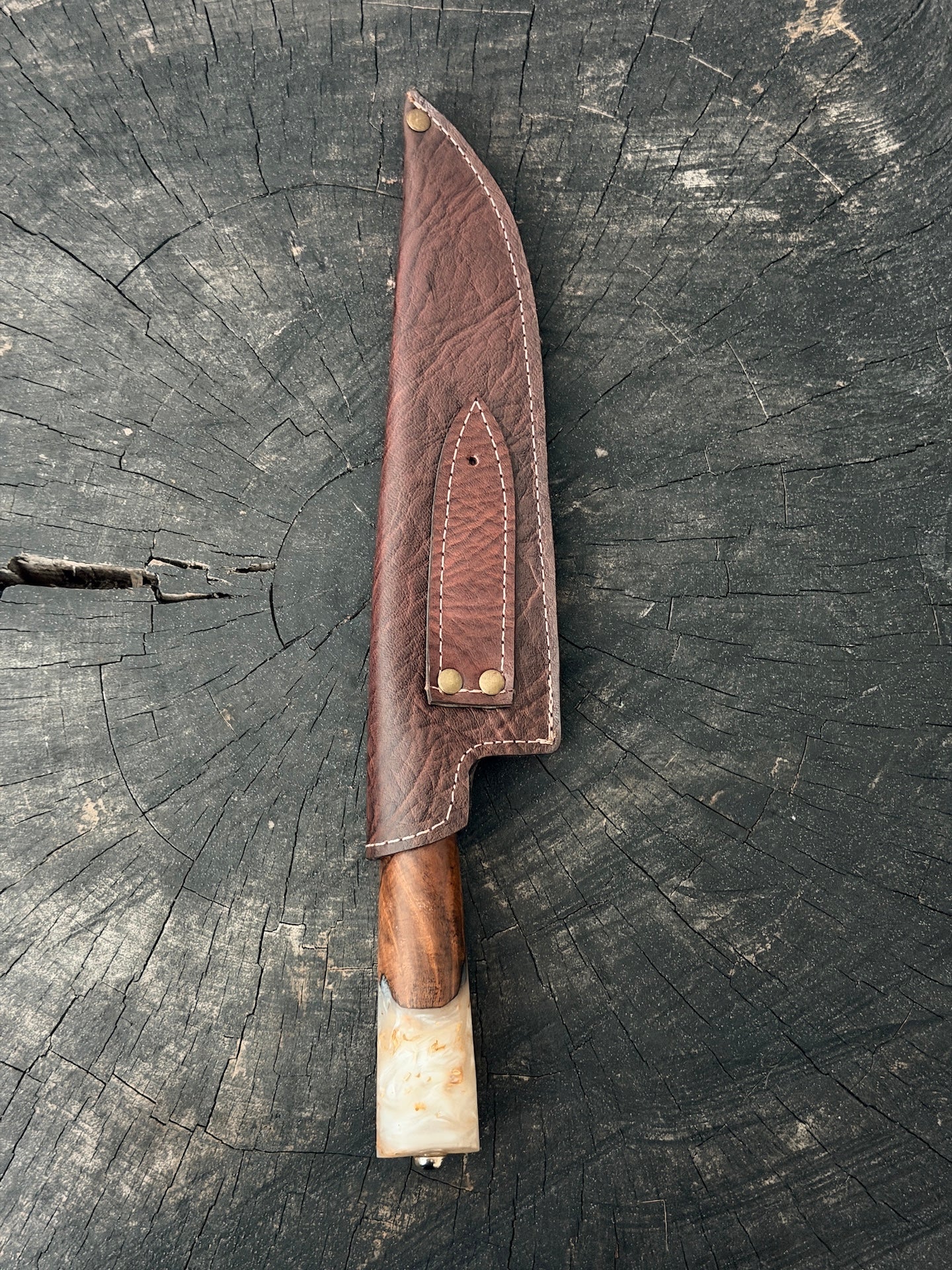 8" Artisan Knife, Hybrid Custom Block, SS440 - 200mm