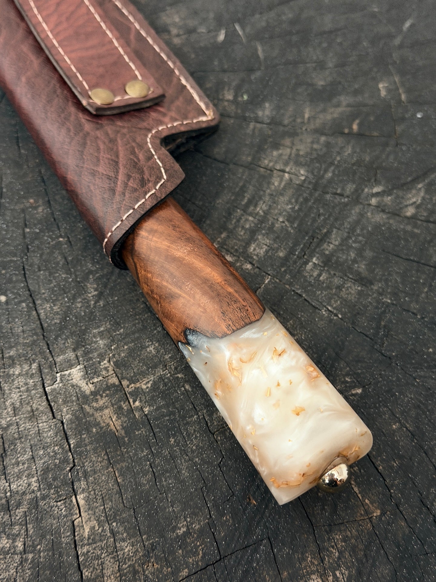8" Artisan Knife, Hybrid Custom Block, SS440 - 200mm