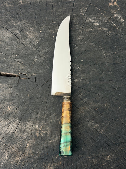 8" Artisan Knife, Carnaval Custom Block, SS440 - 200mm