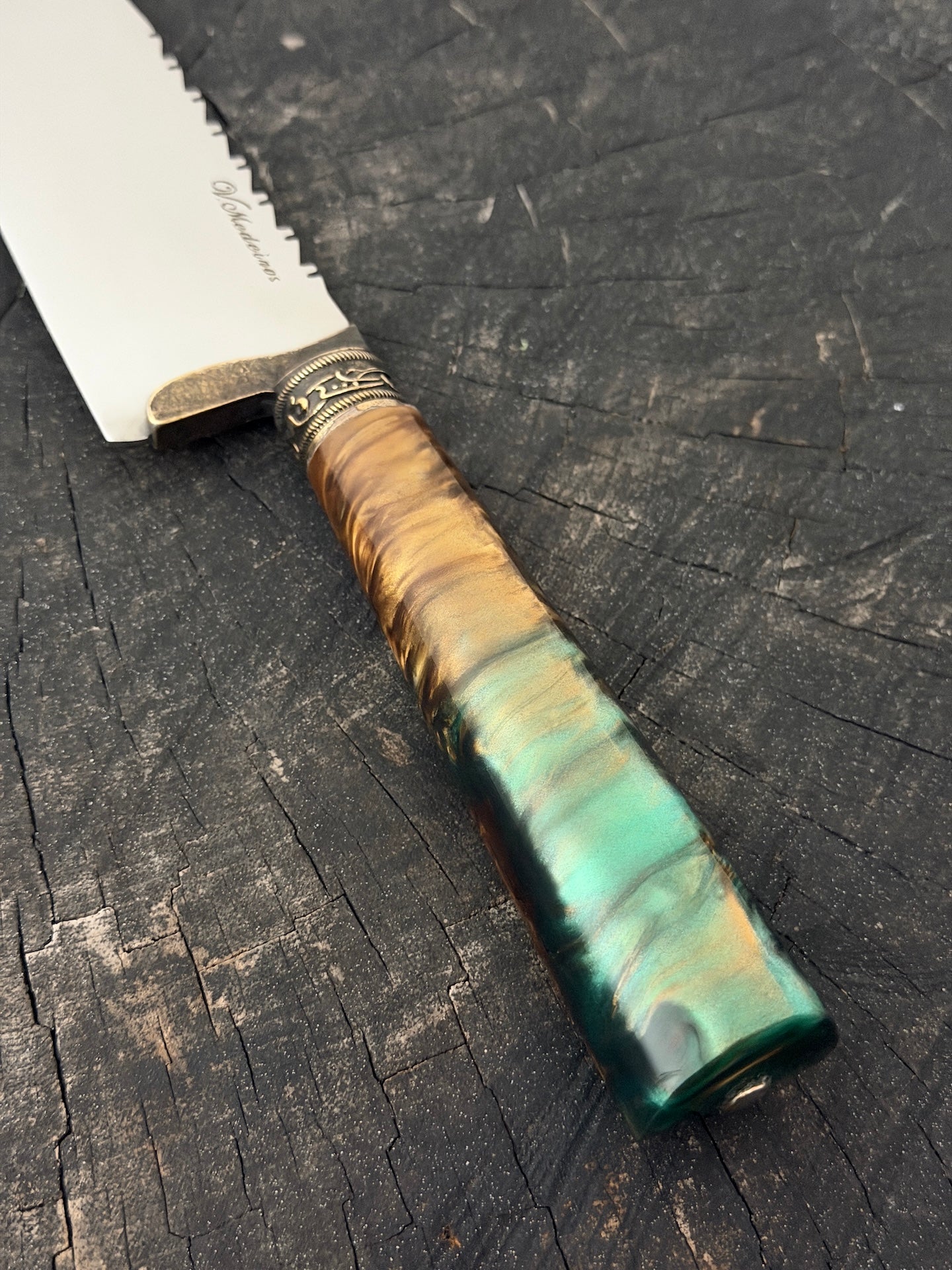 8" Artisan Knife, Carnaval Custom Block, SS440 - 200mm