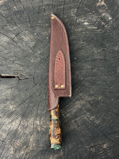 8" Artisan Knife, Carnaval Custom Block, SS440 - 200mm