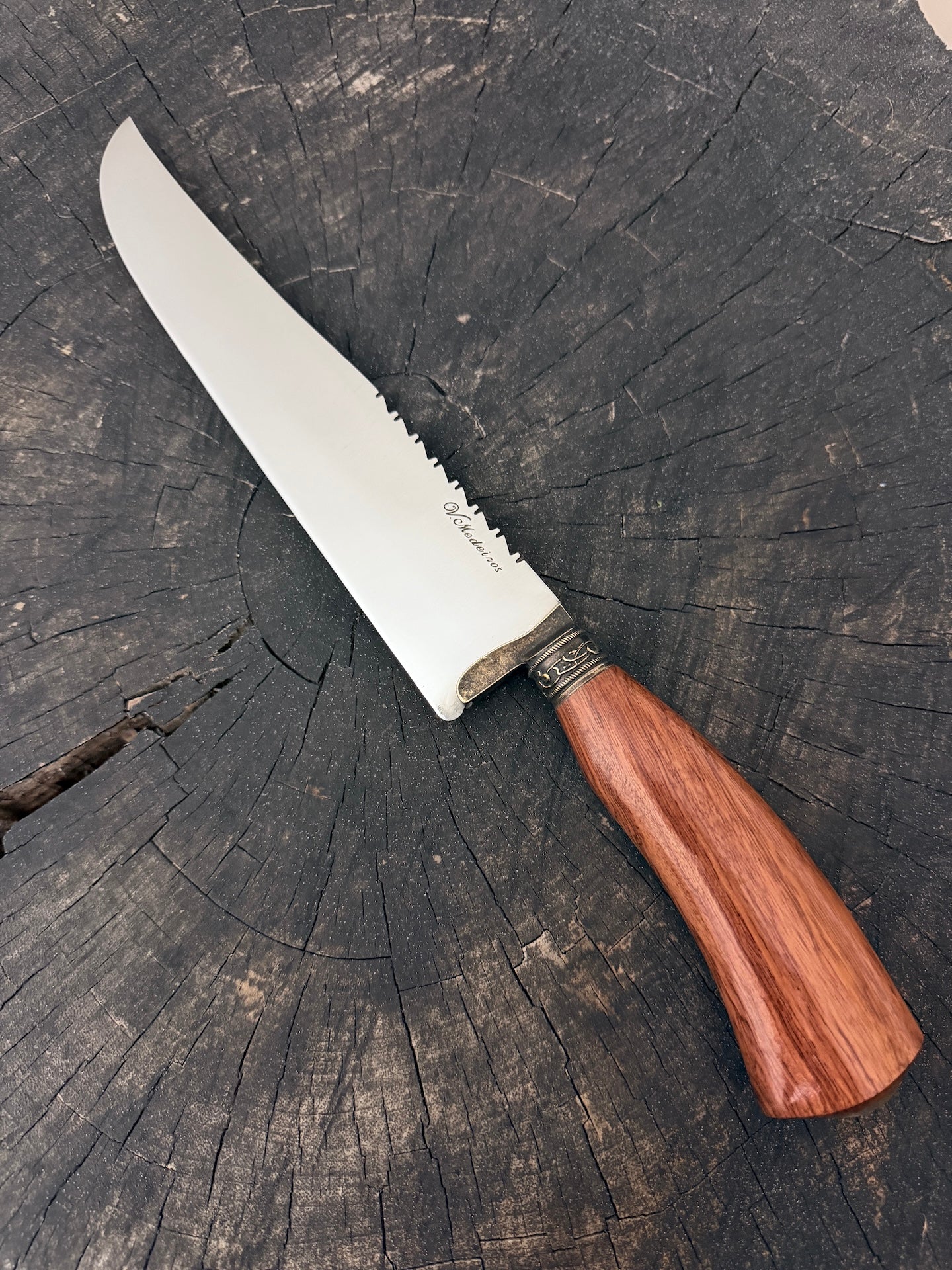 9" Artisan BBQ Knife, Cumaru Hardwood, SS440 - 230mm