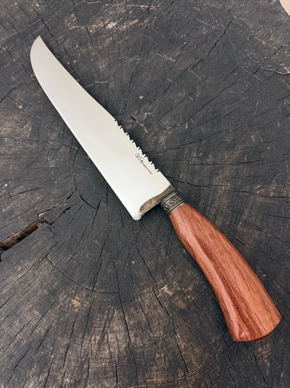 9" Artisan BBQ Knife, Cumaru Hardwood, SS440 - 230mm