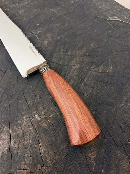 9" Artisan BBQ Knife, Cumaru Hardwood, SS440 - 230mm