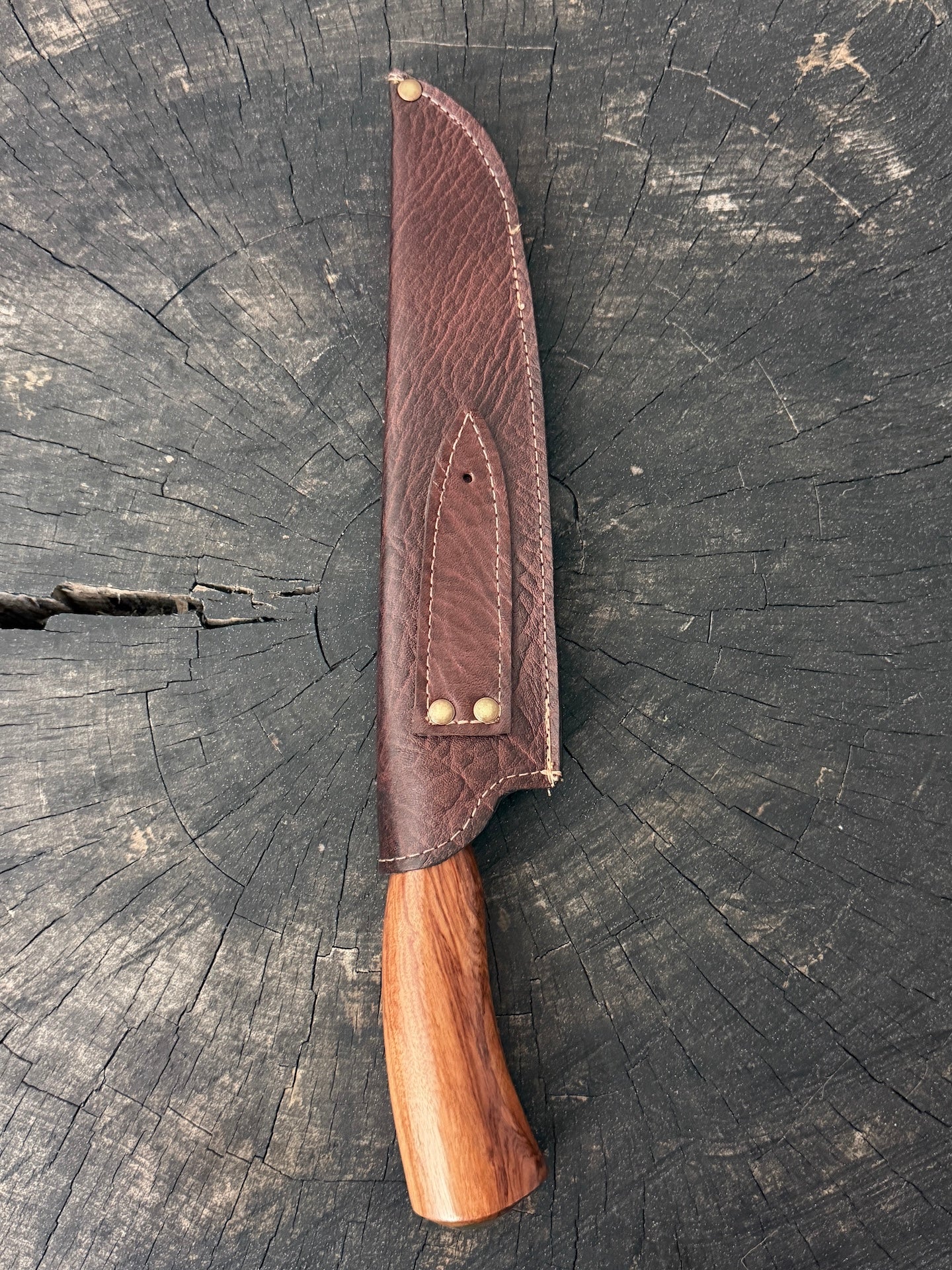 9" Artisan BBQ Knife, Cumaru Hardwood, SS440 - 230mm