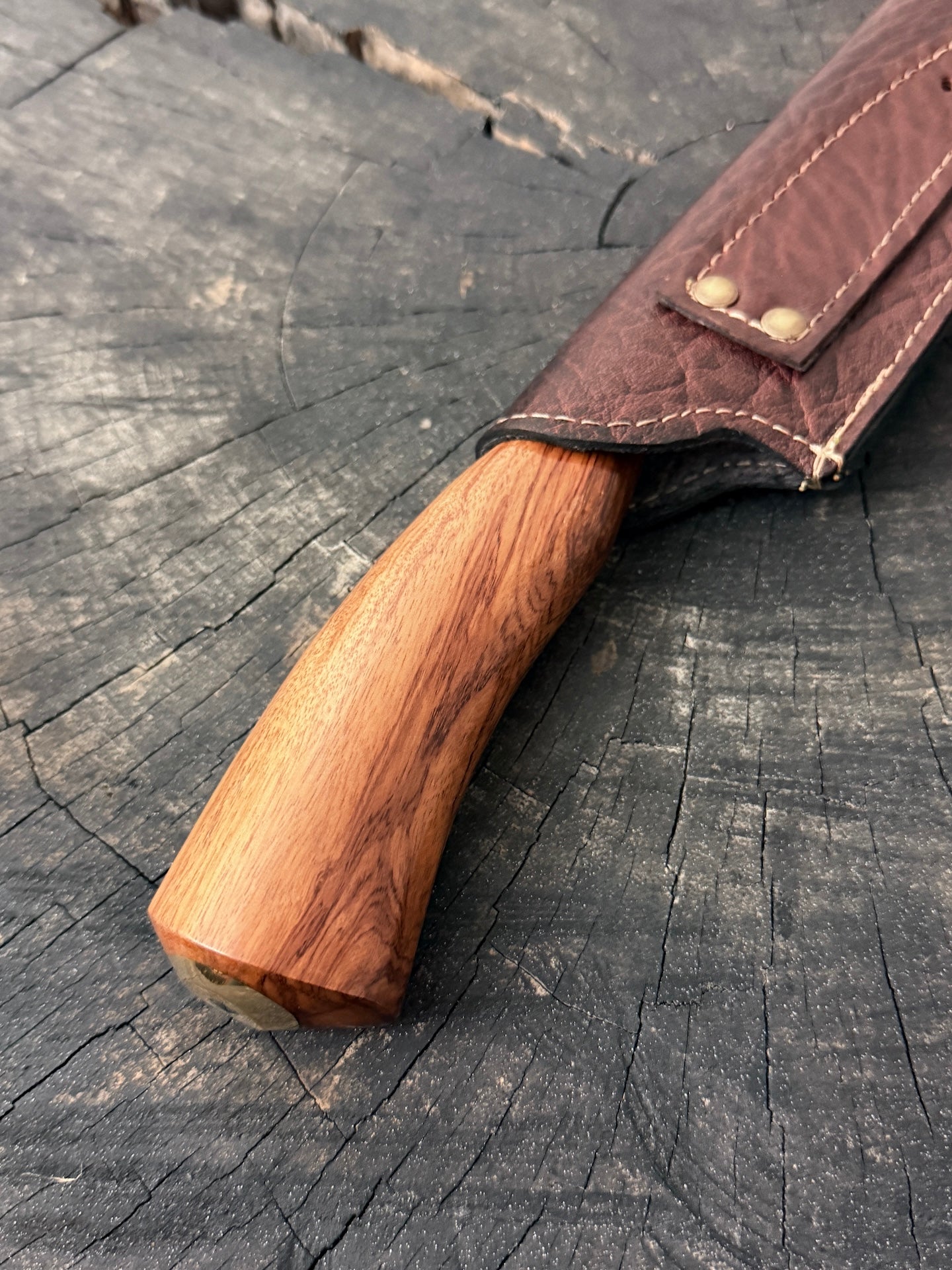 9" Artisan BBQ Knife, Cumaru Hardwood, SS440 - 230mm