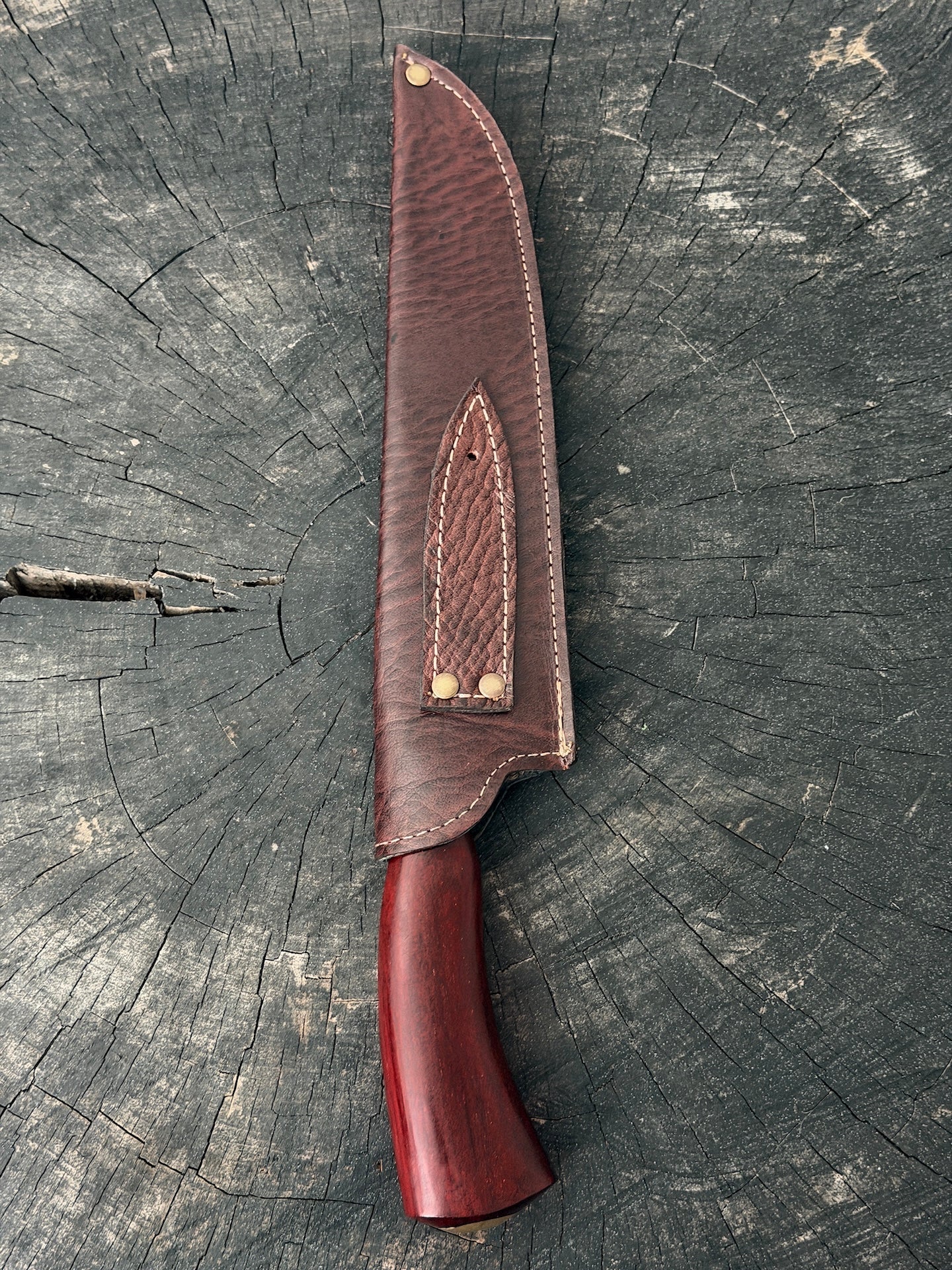 9" Artisan BBQ Knife, Pau Brasil Hardwood, SS440 - 230mm