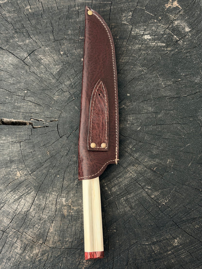 9" Artisan BBQ Knife, Ostrich Bone, SS440 - 230mm