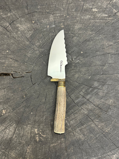 4” Skinner Knife, Deer Antler, SS420 - 105mm