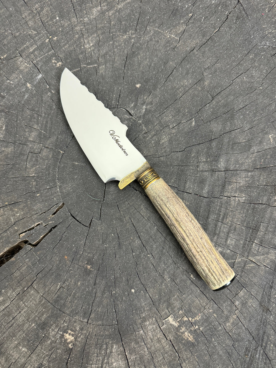 4” Skinner Knife, Deer Antler, SS420 - 105mm