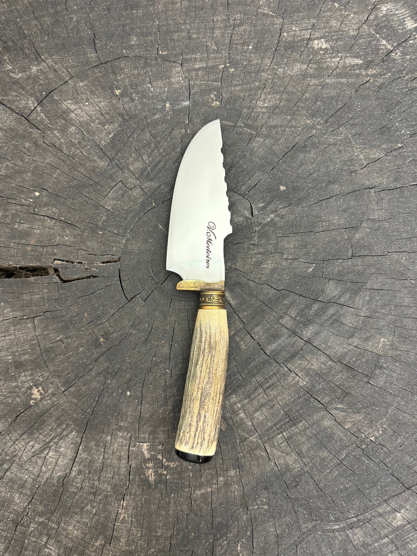 4” Skinner Knife, Deer Antler, SS420 - 105mm