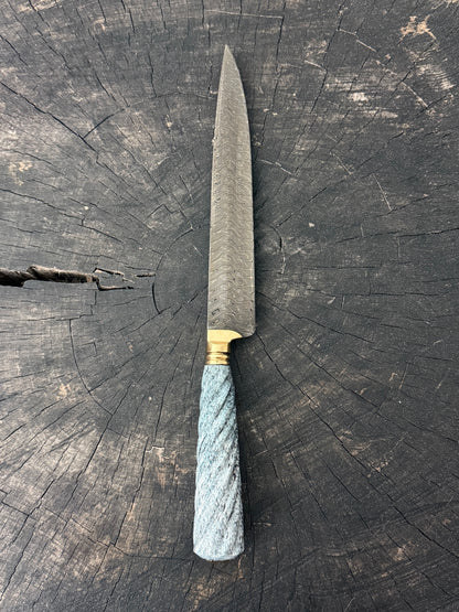 8" Chimango Turkish Damascus Knife 200 Layers, Whale Rib Bone, CS1095 15n20 - 215mm