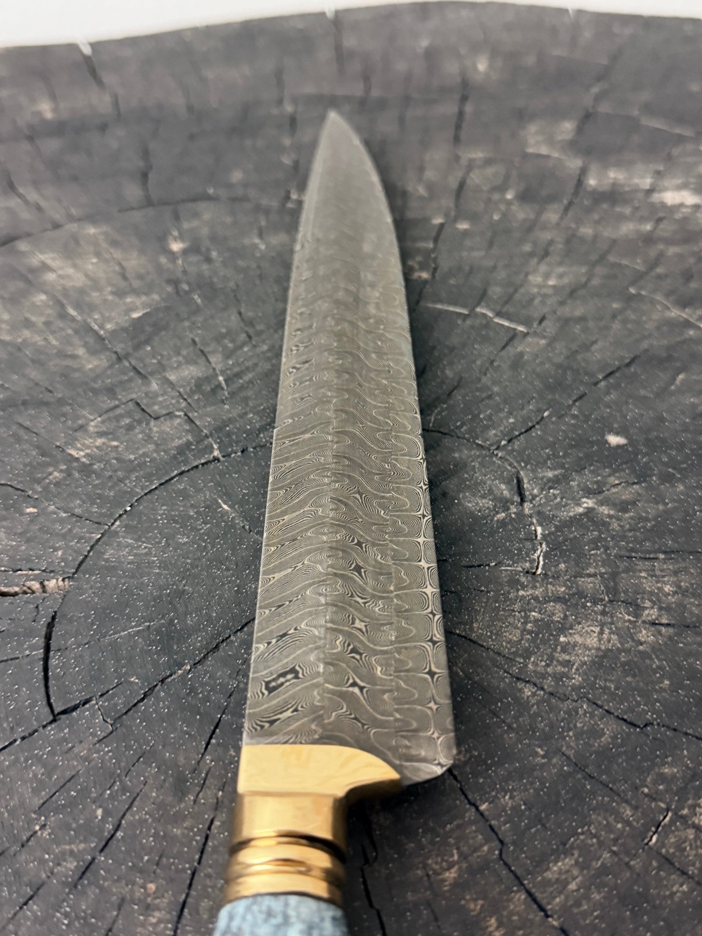 8" Chimango Turkish Damascus Knife 200 Layers, Whale Rib Bone, CS1095 15n20 - 215mm
