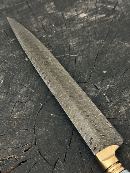 8" Chimango Turkish Damascus Knife 200 Layers, Whale Rib Bone, CS1095 15n20 - 215mm
