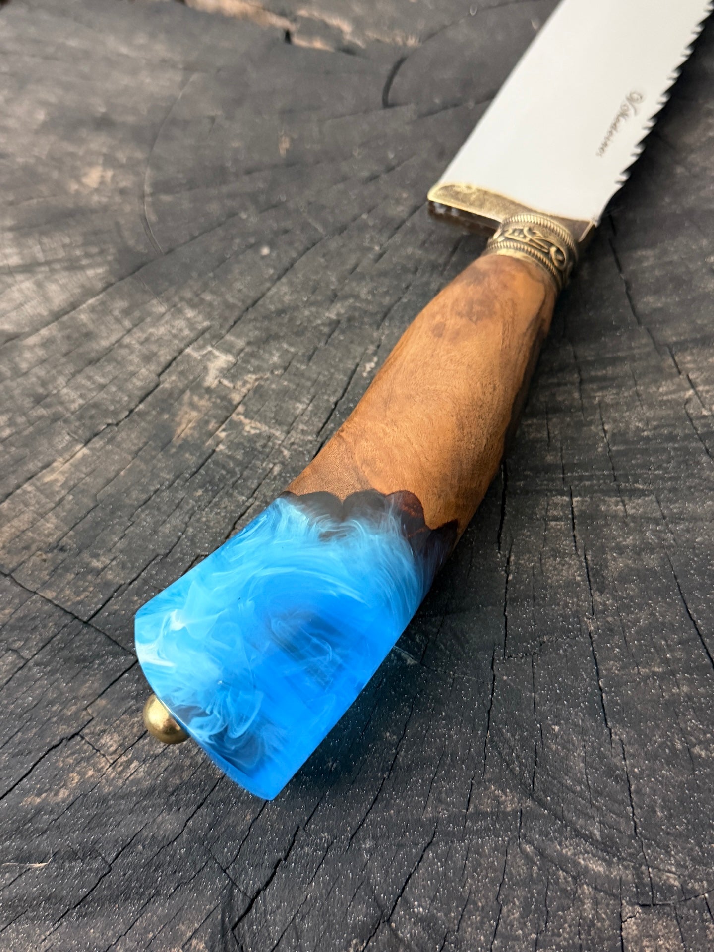 10" Butchers Knife, East Coast Custom Block, SS440 - 250mm