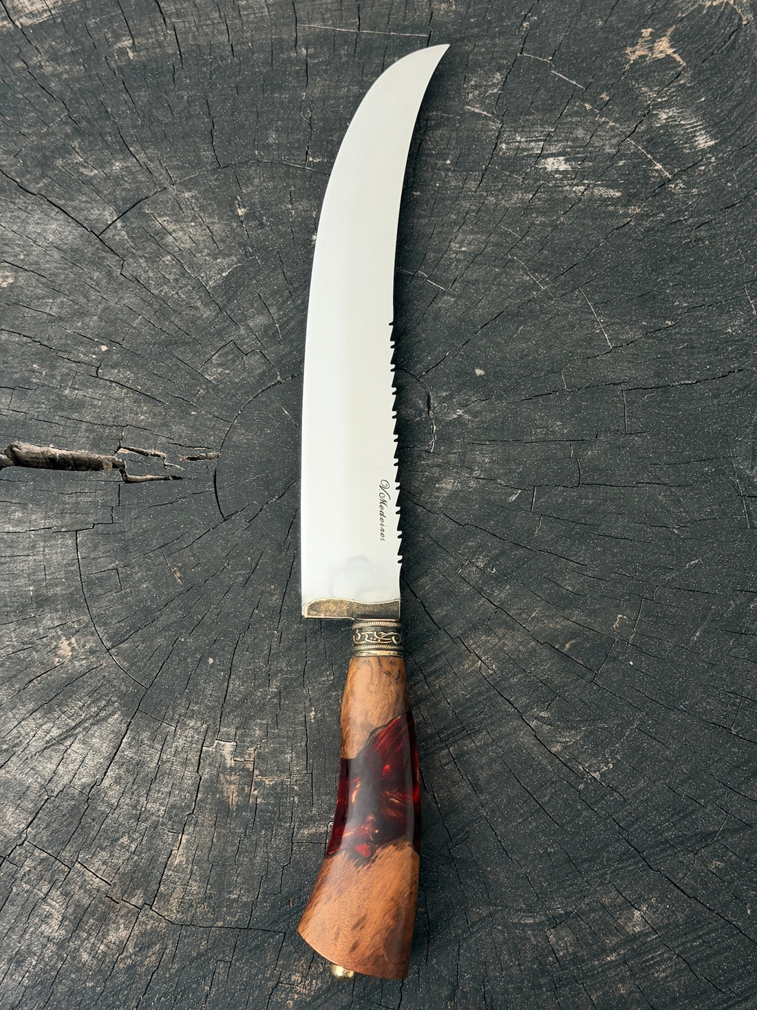 10" Butchers Knife, Hybrid Custom Block, SS440 - 250mm