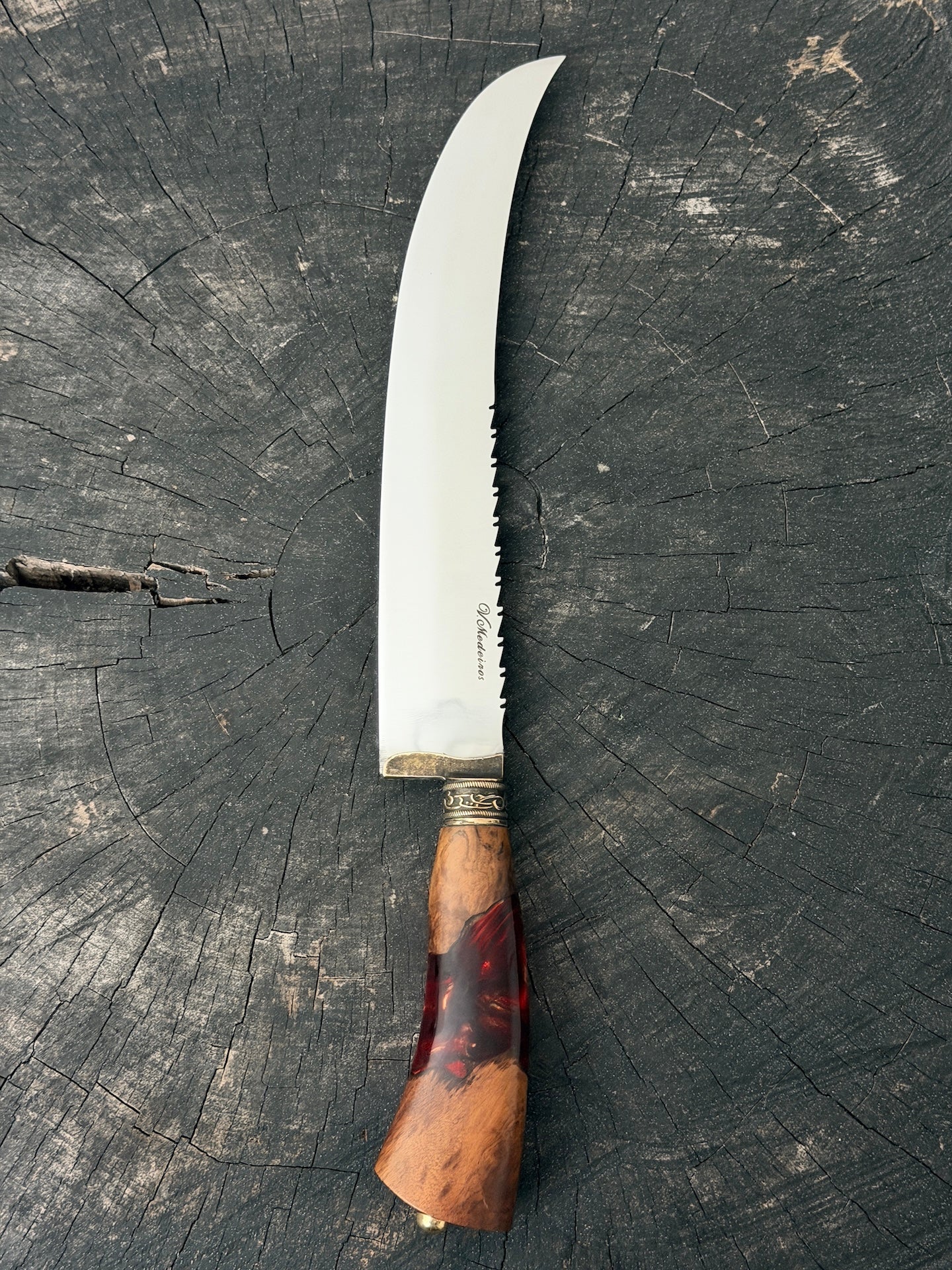 10" Butchers Knife, Hybrid Custom Block, SS440 - 250mm