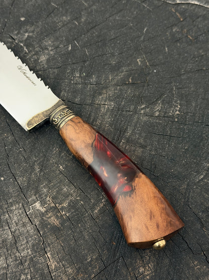 10" Butchers Knife, Hybrid Custom Block, SS440 - 250mm