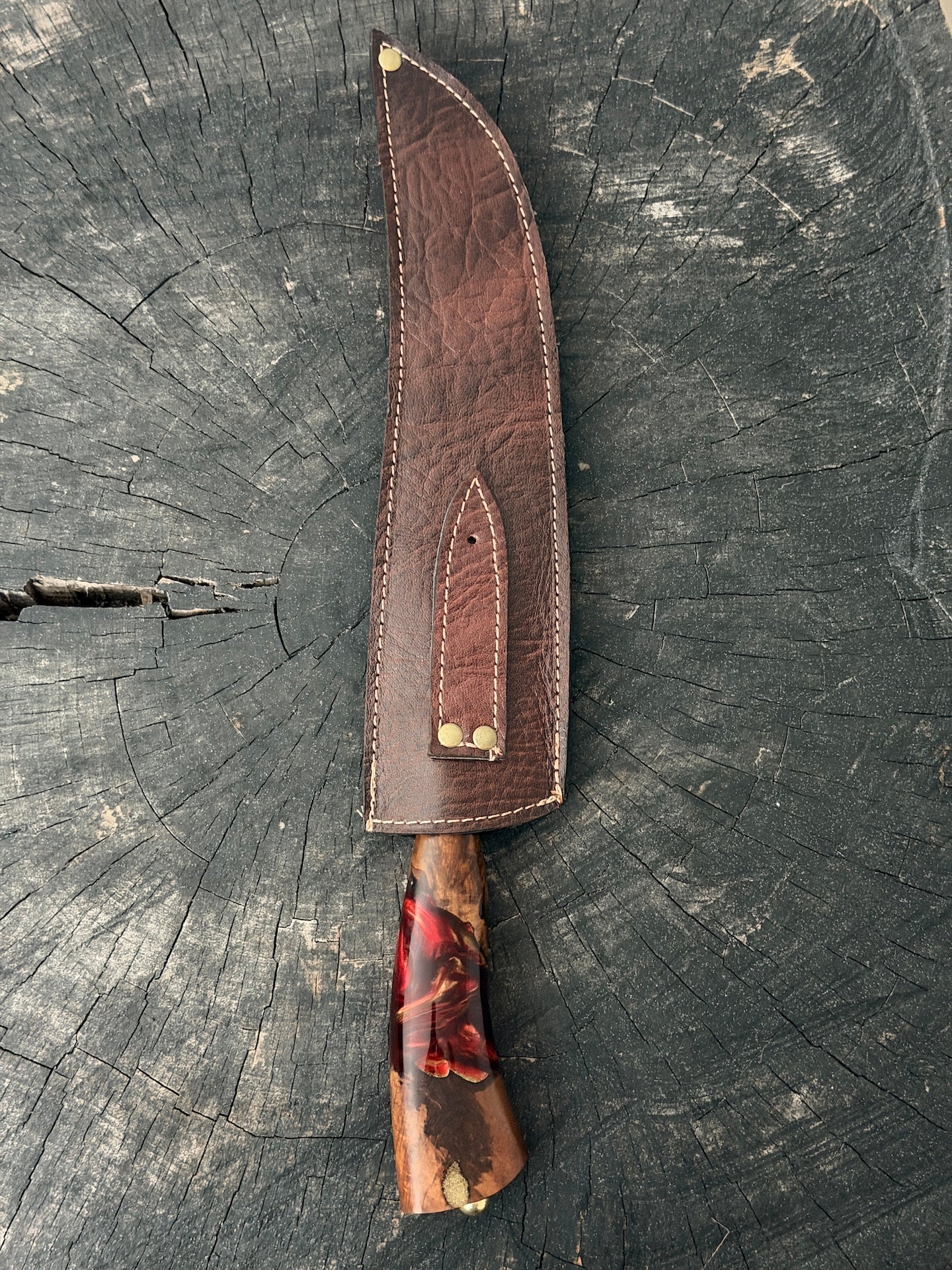 10" Butchers Knife, Hybrid Custom Block, SS440 - 250mm
