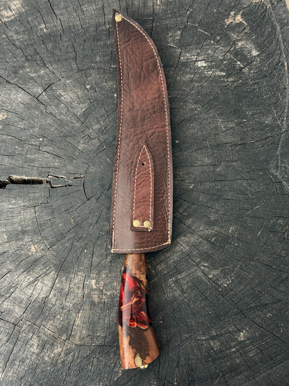 10" Butchers Knife, Hybrid Custom Block, SS440 - 250mm