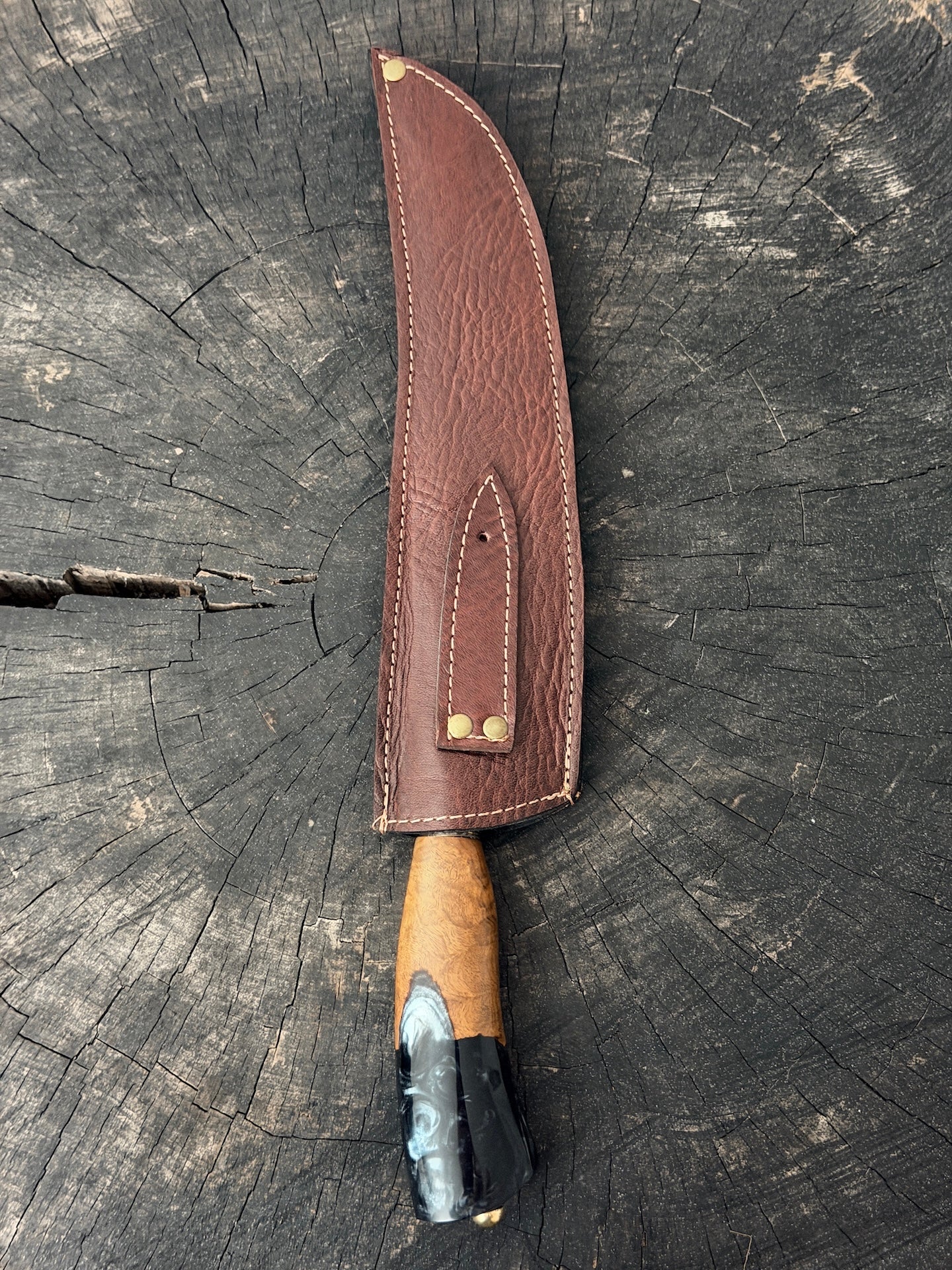 10" Butchers Knife, Hybrid Custom Block, SS440 - 250mm