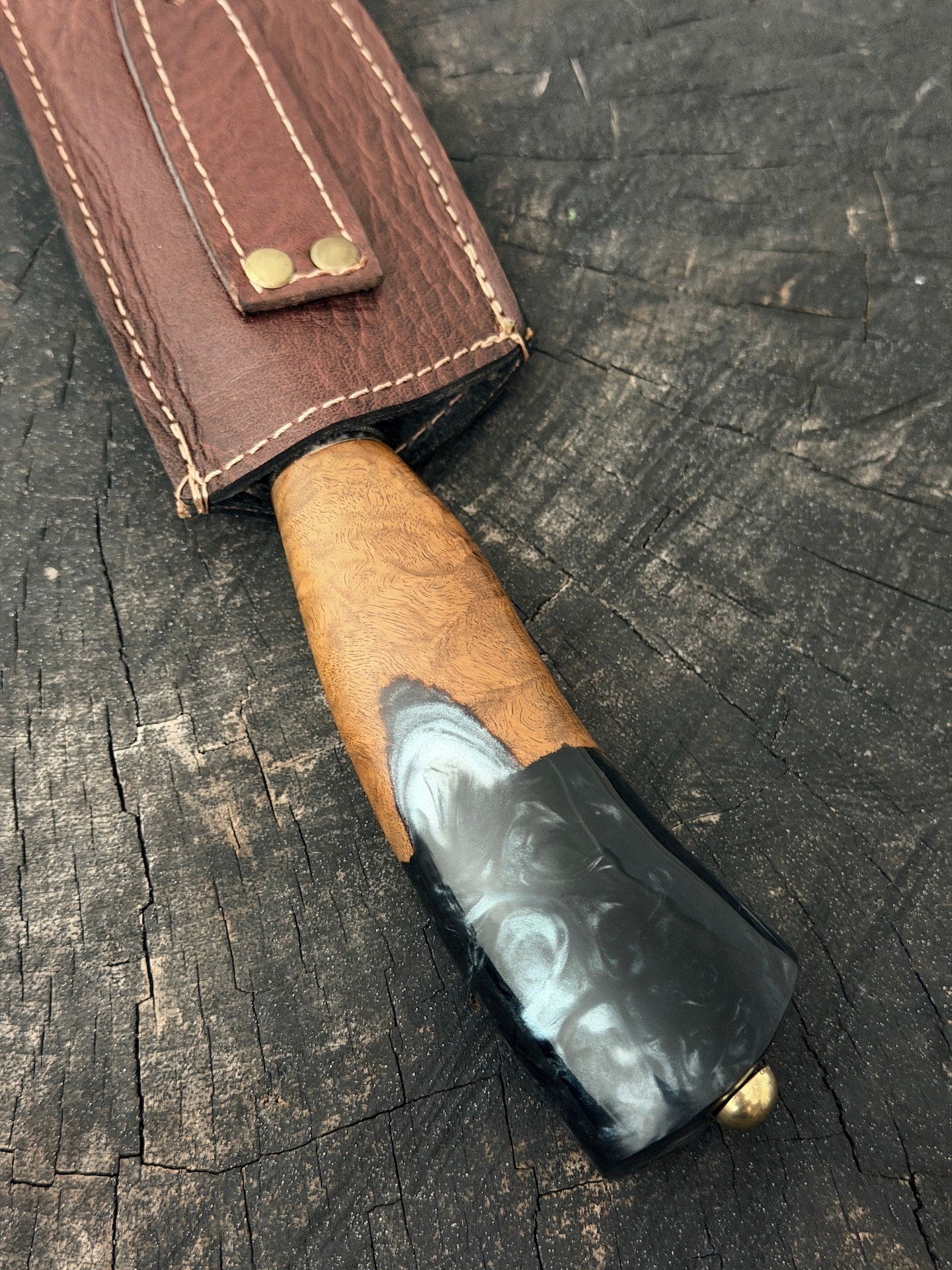 10" Butchers Knife, Hybrid Custom Block, SS440 - 250mm