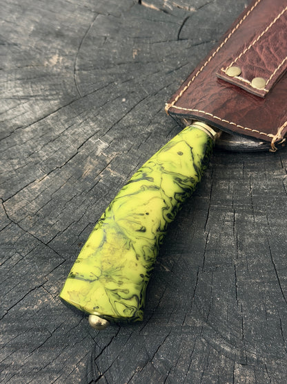 10" Butchers Knife, Electric Jungle Custom Block, SS440 - 250mm