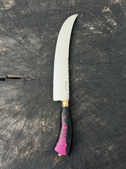 10" Butchers Knife, Custom Block, SS440 - 250mm
