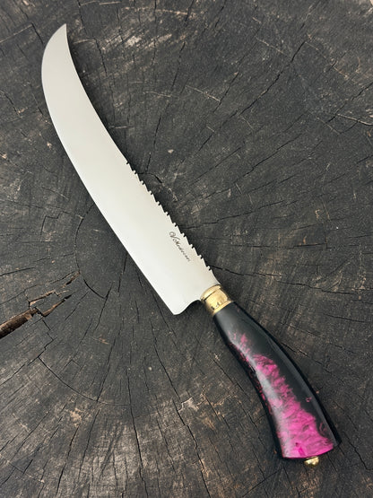 10" Butchers Knife, Custom Block, SS440 - 250mm