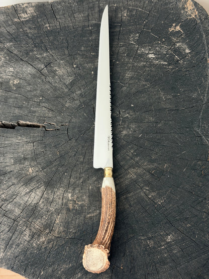 12" Chimango Knife, Deer Antler Rosette, SS440 - 300mm
