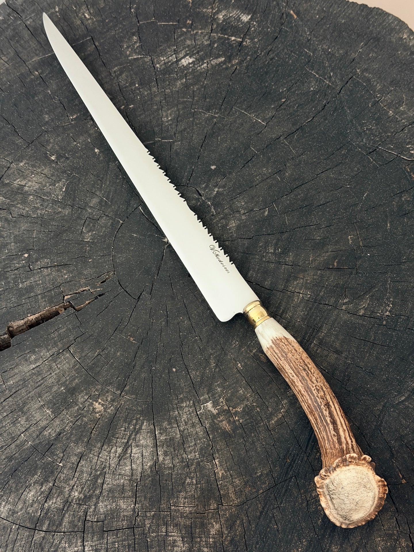 12" Chimango Knife, Deer Antler Rosette, SS440 - 300mm