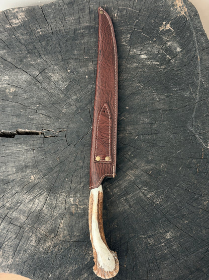 12" Chimango Knife, Deer Antler Rosette, SS440 - 300mm