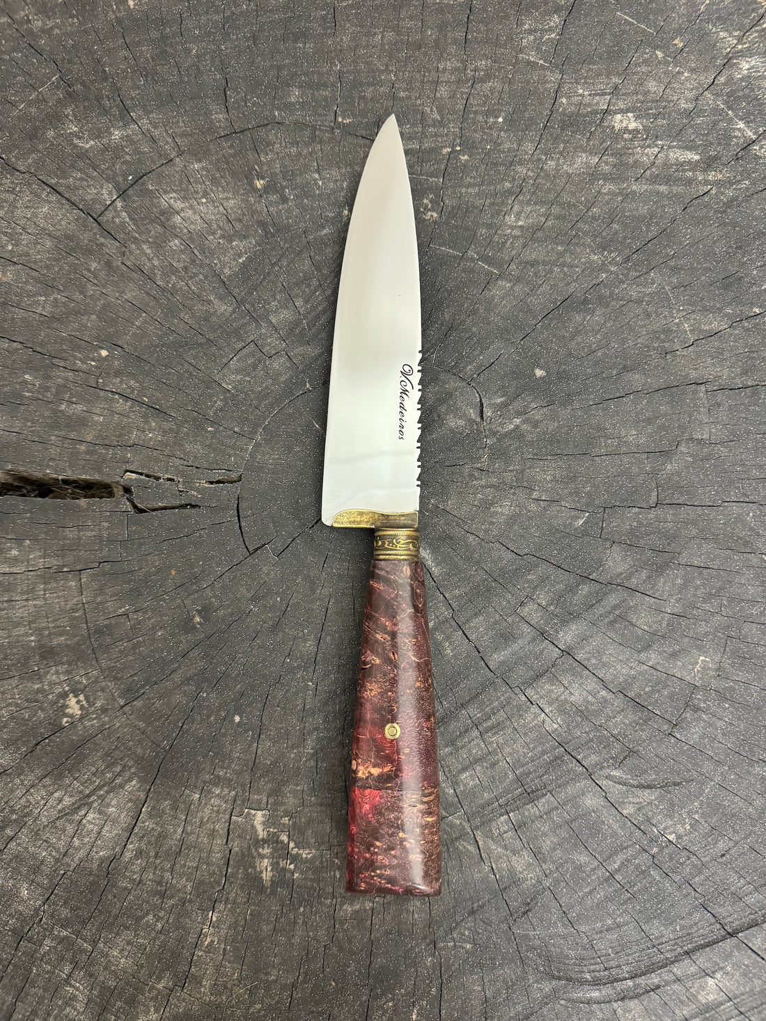 6" Utility Knife, Maple Burl, SS440 - 150mm